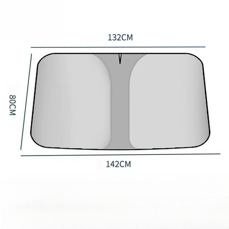 Car Front Window Car Windshield Sunshade Cover Rib-free Folding UV Sun Protection Summer Sun Shade Accessories