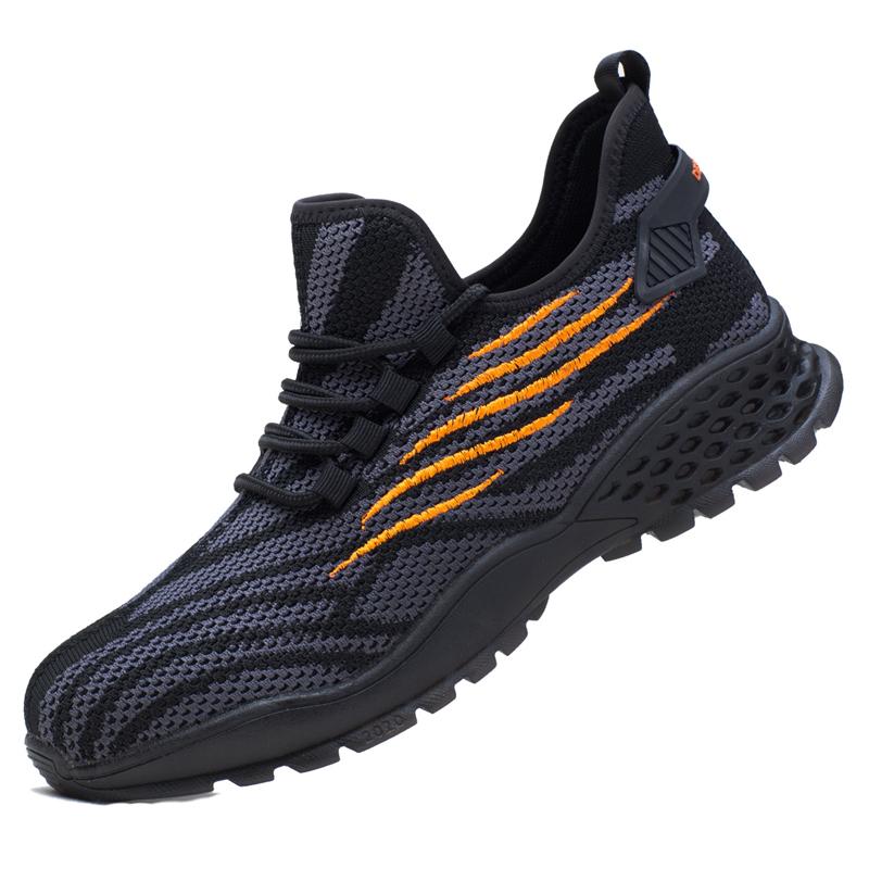 Newest Men'S Shoes Breathable Non-Slip Steel Toe Puncture-Proof Work Boots Incredibles Lightweight Casual Sneakers