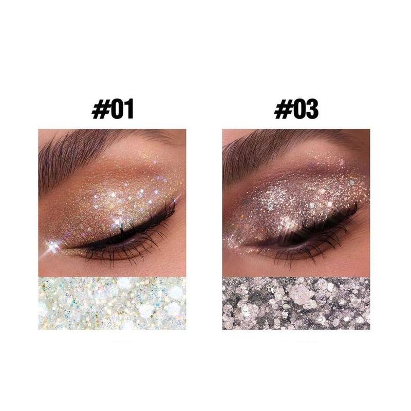 HANDAIYAN - Lidschattenpalette mit Glitzer-Pailletten