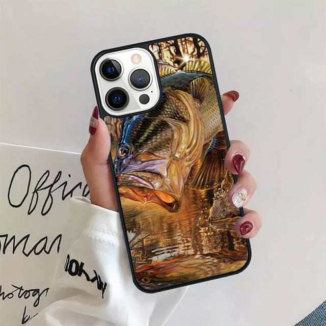 

Fishing Lake Sunset soft rubber Phone Case Cover For iPhone 17 Air 15 16 14 13 12 Pro Max 11 Pro Max Plus Coque iPhone 14