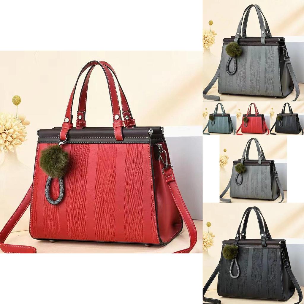 Fashionable Retro Striped Handbag In Multiple Colors For Everyday Use Perfect For Moms