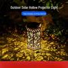Solar Iron Art Hexagonal Projection Lantern
