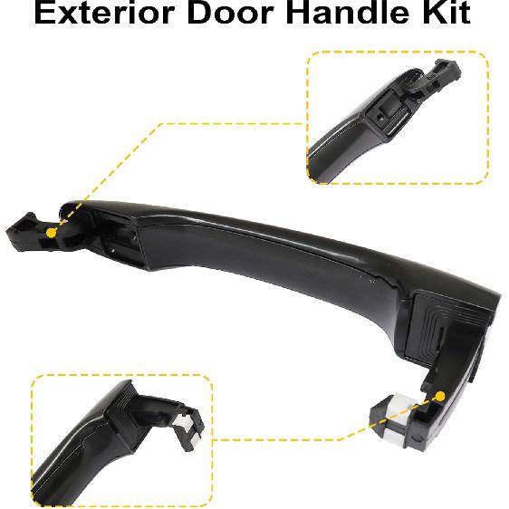 XQSMWF Exterior Door Handle Chrome Rear Left Driver Side Compatible with Hyundai Genesis Sedan 2009 2010 2011 2012 2013 2014 3.8L 4.6L # 82651-3M000