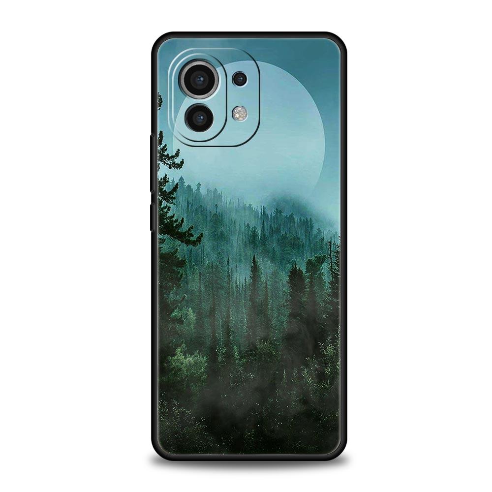 

Forest Geometry Wood Phone Case For Xiaomi 14 13T 12T Pro 12 13 11 Ultra Mi Note 10 Lite 10T 5G 11X Pro 11T 11i 9T Soft Cover Mi 10T Lite 5G