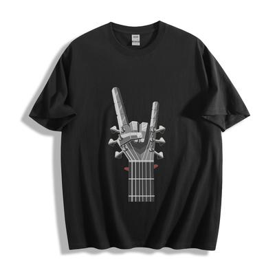 Rockowa graficzna koszulka z gitarą