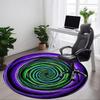 1pc Spiral Pattern Chair Carpet for Office Non Slip, Machine Washable Rug for Office, Room Holiday Decor for Christmas, Birthday Polyester
