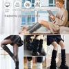 Women Ribbed Knit Leg Warmers, Slouchy Knee High Boot Cuffs, Stretch Knitted Leg Covers for Yoga Ballet Dance Fitness Autumn Winter