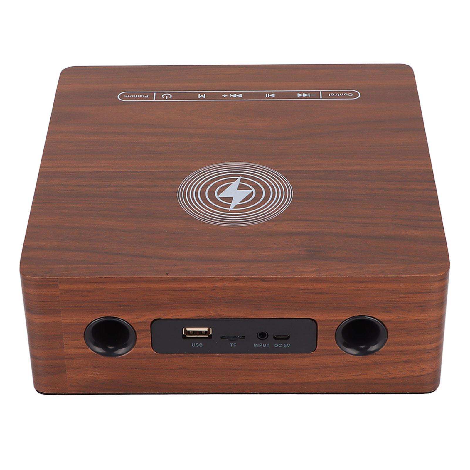 

Будильник Bluetooth-динамик Деревянный беспроводной Bluetooth-динамик для спальни, прикроватный офис Желтый