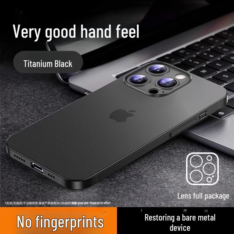IPhone 16 Pro-ს ქეისი - თავსებადი iPhone 15-თან, ტიტანის ფერი, ულტრა თხელი, მქრქალი გამჭვირვალე, პრემიუმ შეგრძნება