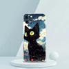 Artistic Black Cat Starry Night Luxury Phone Case For iPhone 16 15 14 13 12 11 Pro Max XS X XR SE 7 8 Plus Silicone Clear Cover