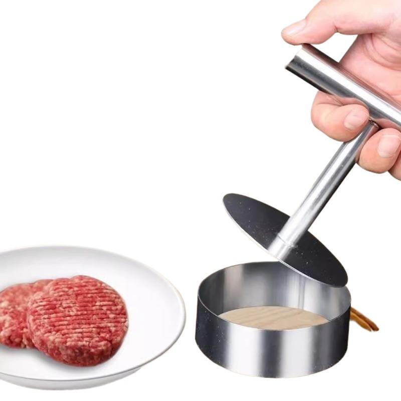 Cake Presser Stainless Steel Round Kitchen Household Handmade Burger Meat Patty Beef Patty Mold