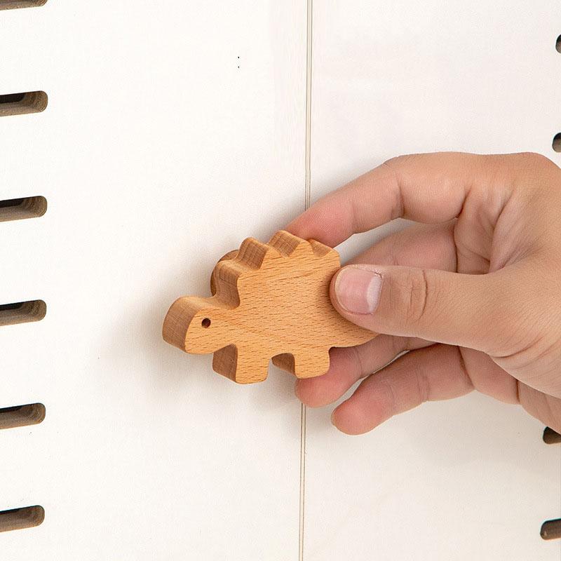 Cabinet Door Handle Children's Room Creative Cute Dinosaur Unique Wooden Animal Drawer Knobs Bedroom Decorative Drawer