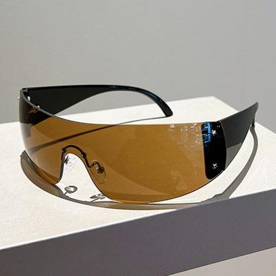 Fashion Personality Retro Hip Hop Y2K Radiation Protection Sunglasses High Value Future Technology Sunglasses