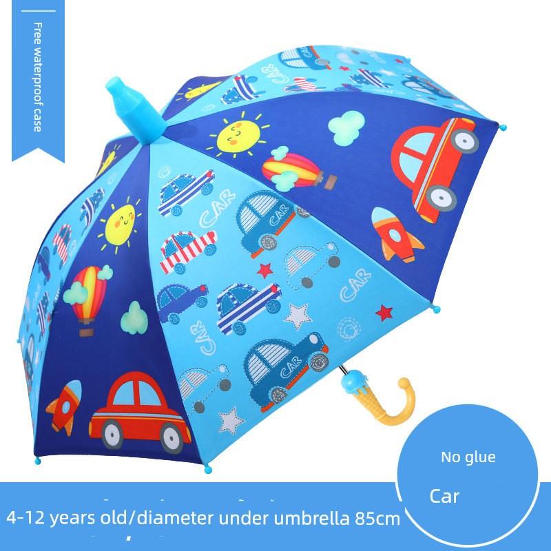 Children's Umbrella for Kids, Elementary School Students, Boys and Girls, Dual-Use Sun and Rain Umbrella, Black Coating, Back-To-School Season, Sun