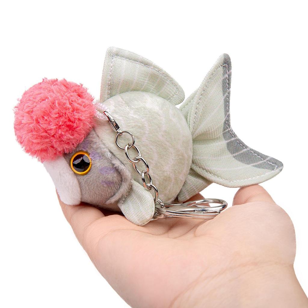 Lilizzhoumax Realistická plyšová hračka Zlatá rybka, Hračka okrasná ryba, Krásná, Malá, Roztomilá hračka rybka, Ozdoba přívěsku na tašku, Vánoční dekorace (Červený,