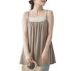 [Jungle Jalopy] ATK-0043 Flare Camisole Tunic Camisole Dress Women's Top Basic Layering Cotton 100% Simple Basic Cute Figure-Flattering GRAY BEIGE F