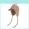 Winter Kids Cartoon Deer Plush Hat With Windproof Ear Flap For Outdoor Warmth