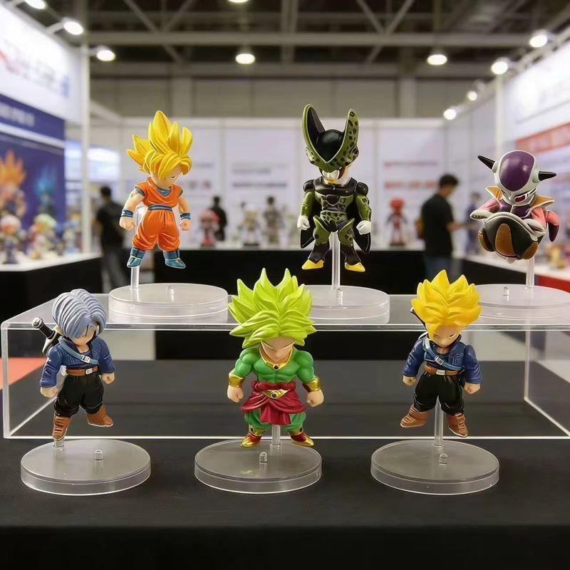 Anime Dragon Ball 6pcsSet Goku Broly Cell Frieza Trunks Action Figures Model Desktop Decoration Model Statue Collectible Gifts