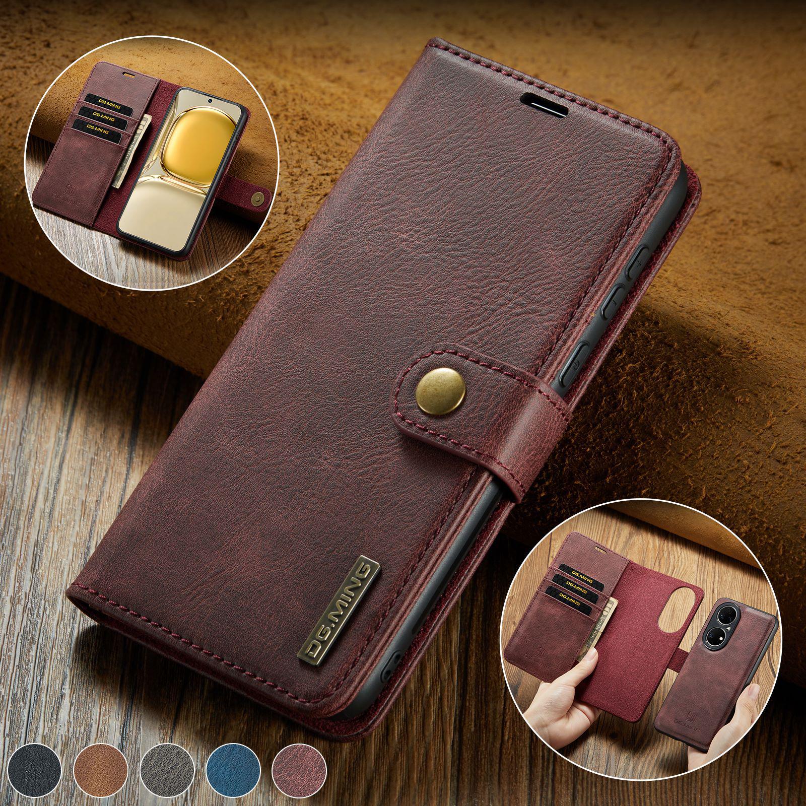 

Huawei P50 Pro Magnetic Card Holder Cowhide-Feel Protective Case Mate 20 Lite/Maiman 7 красный