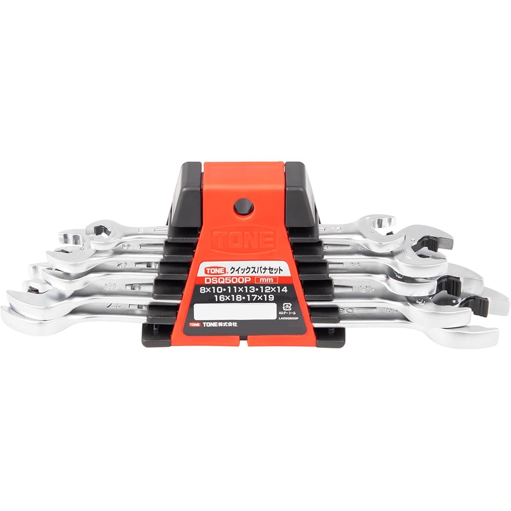 Tone Quick Spanner Set DSQ500P Red 5-Piece Tool Set