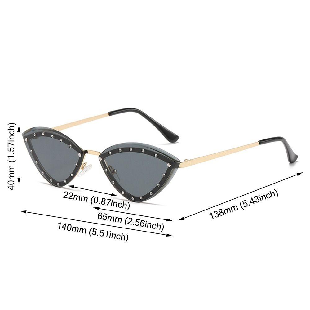 Trendy Gradient Cat Eye Sunglasses Multicolor New Stylish Party Sun Glasses UV400 Protection Rimless Shades for Women & Men