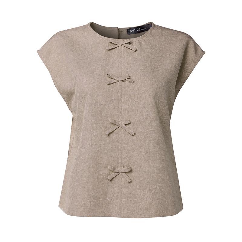 ZANZEA Kadın Günlük Yuvarlak Yaka Düz Renk Kolsuz Atletler