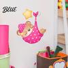 Cute Bear Wall Stickers for Bedroom Kids Room PVC Waterproof Cartoon Animal Decorative Interior Decals Removable Art Mural Nursery Living Room Decor