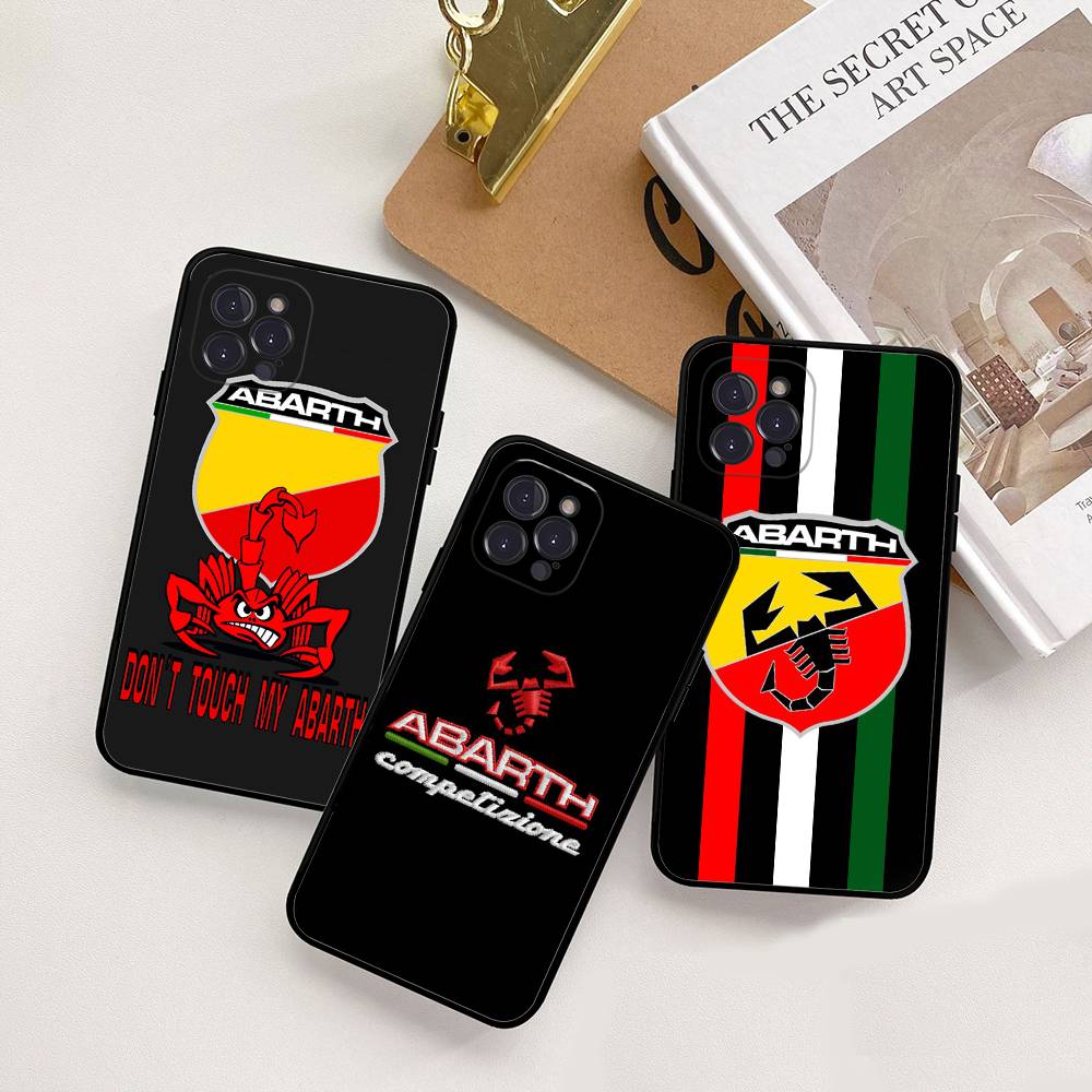 A-Abarth LOGO Phone Case For Iphone 17 Air 16 15 14 13 12 11 Pro Max 16 15 14 Plus TPU Soft Case