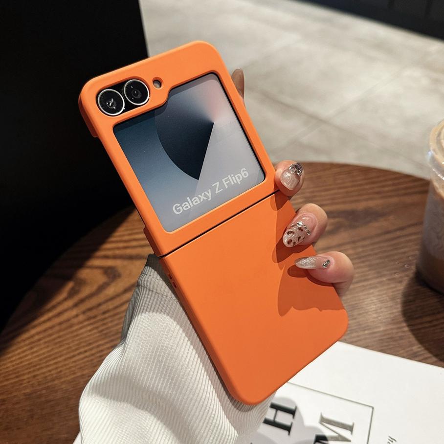 Ultra Slim Candy Color Matte Case for Samsung Galaxy Z Flip 7 6 ZFlip 3 4 flip7 Pure Color Shockproof Hard PC Cover