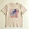 God Bless America American Flag Cross Graphic TShirt Patriotic 4th Of July Christian Tee Usa Independence Day Faith T