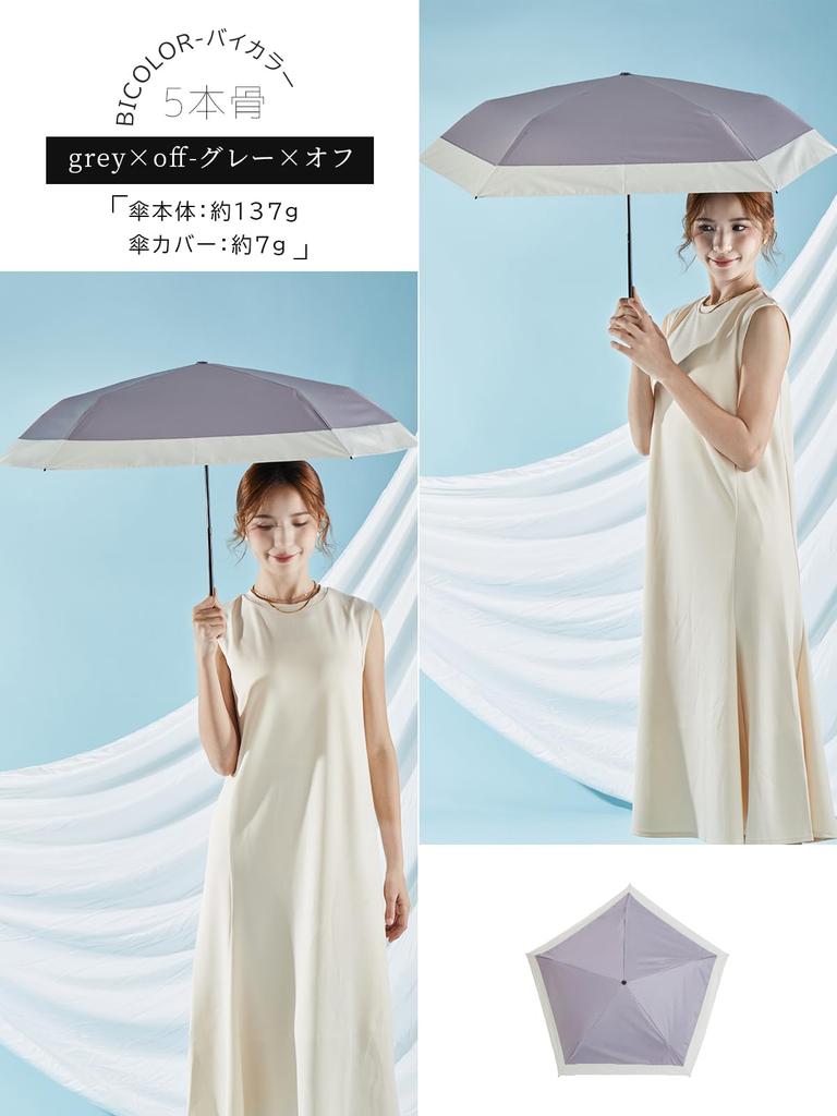 Best Buy Award KIZAWA Carbon Fiber UV Light Folding Full Light Heat Level 5 Water Suitable for Sun and and Folding Day Gift Gray x [LDK Winner]