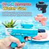 Reverse Spray Water Gun Prank Toy, Double Switch Dual Nozzle Mini Squirt Gun Portable Pocket Water Gun for Summer Pool Beach Fun