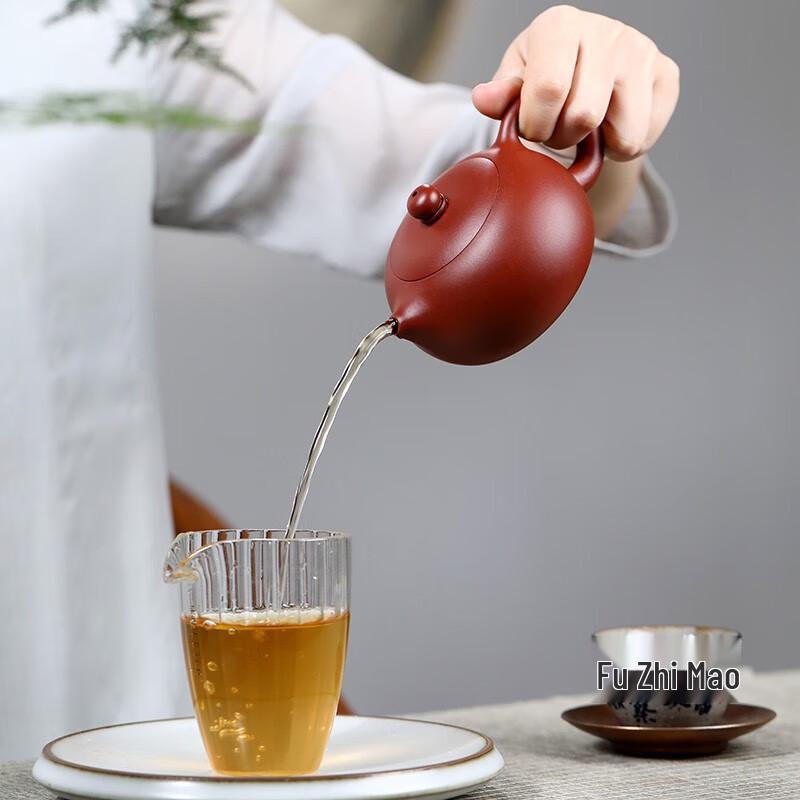 Yin Zhanmin Gold Inlaid Jade Xishi Zisha Teapot