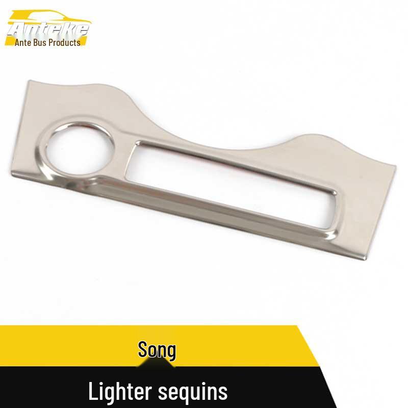 Stainless Steel Cigarette Lighter & Ashtray Lid Decorative Sticker for Song Cars