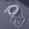 KZ Silver Plated 3.5MM 2PIN In-Ear Wired Earphones Upgrade Cable With Microphone KZ Headphones Wire - KZ Earphones Cables