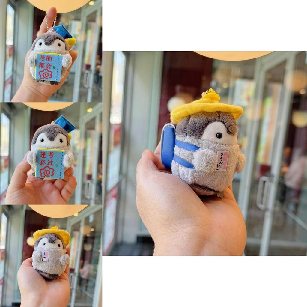Penguin Soft Toy Keychain With Hat And Notebook Decoration For Backpack Accessories