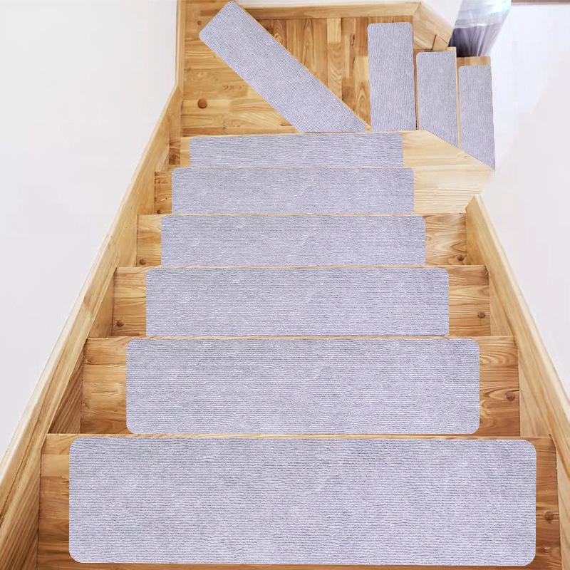 1 Piece 55x20cm Self-adhesive Step Staircase Area Rugs Non-Slip Wear-resistant Stair Tread Mat Floor Protector Carpets Door Mat