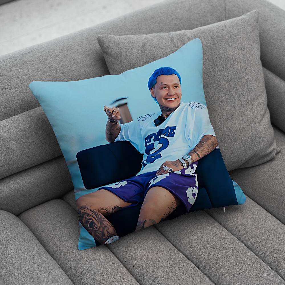 Blessd Cantante Rapper Pillow Case For Home Bedroom Car Office Decoration Living Room Sofa Cushion Cover Suitable