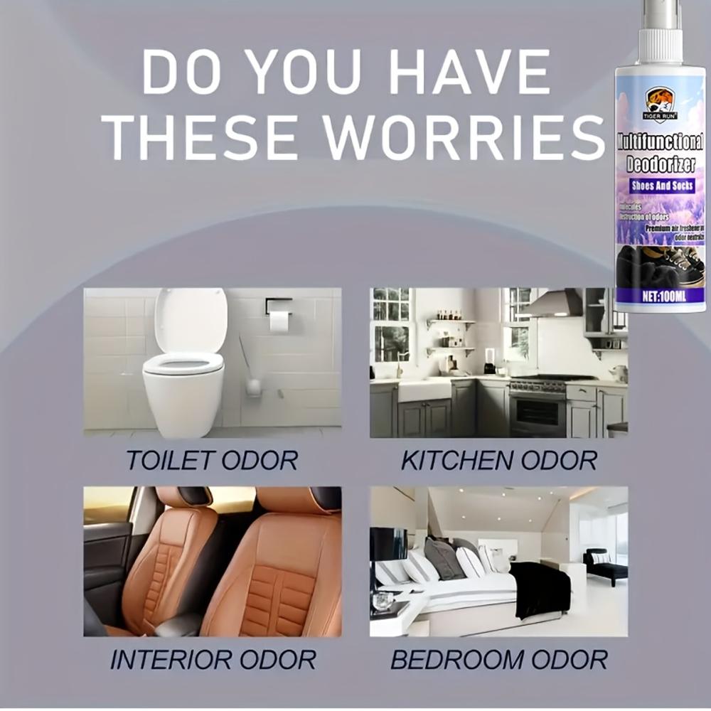 Nano Multi-Functional Deodorizer Spray - Chemical-Free, Long-Lasting Odor Eliminator for Body, Shoes, Pets, Home & Air Fresh - S