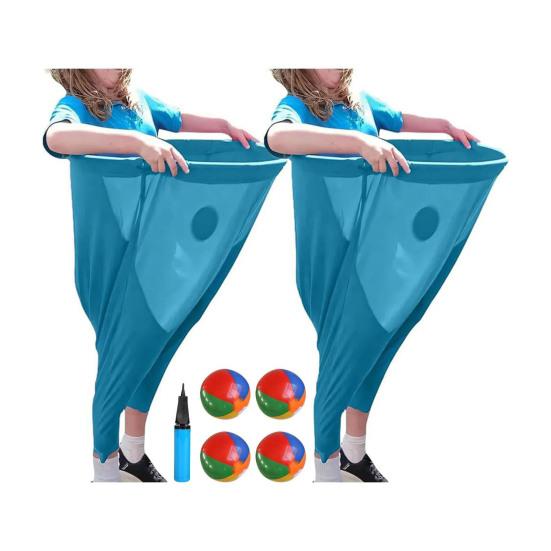 Granny Pants Outdoor Yard Game Inflatable Ball Relay Set with Giant Stretchy Pants Balls And Pump Backyard Field Recreational