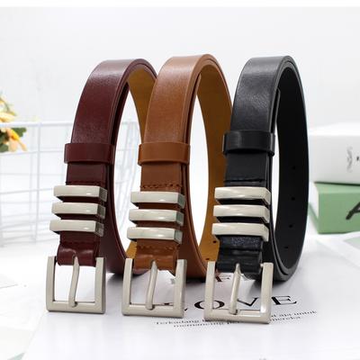 Female Hong Kong Style Street Tide Pin Buckle Two-Piece Set Belt Student Decorative Jeans Belt