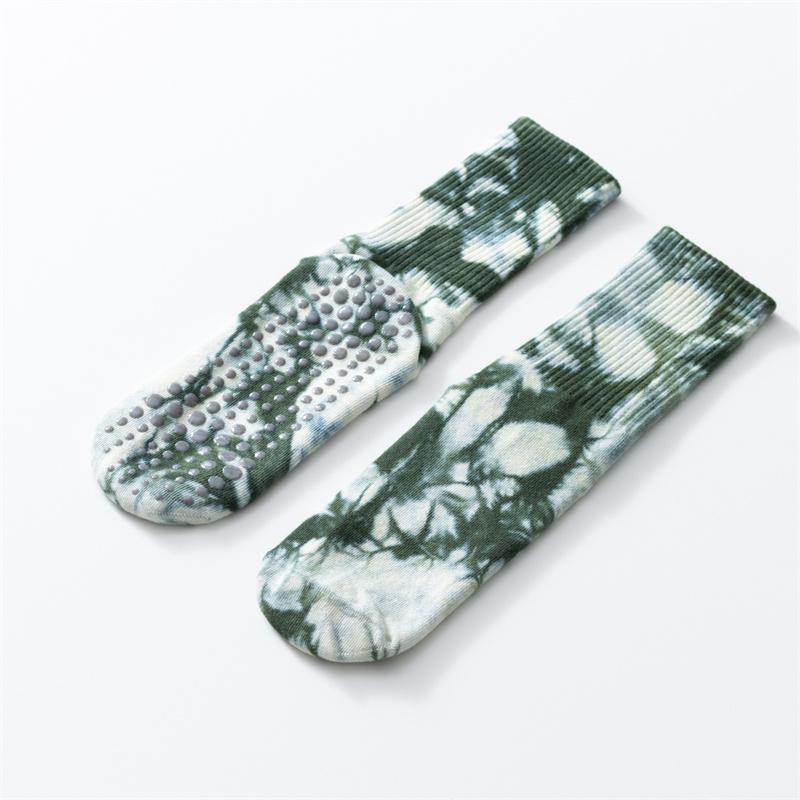 Neue Herbst- und Winterserie mit Batik-Ahornblatt-Motiv, Yoga-Socken, Verdickt, Anti-Rutsch, Fitness-Boden-Socken