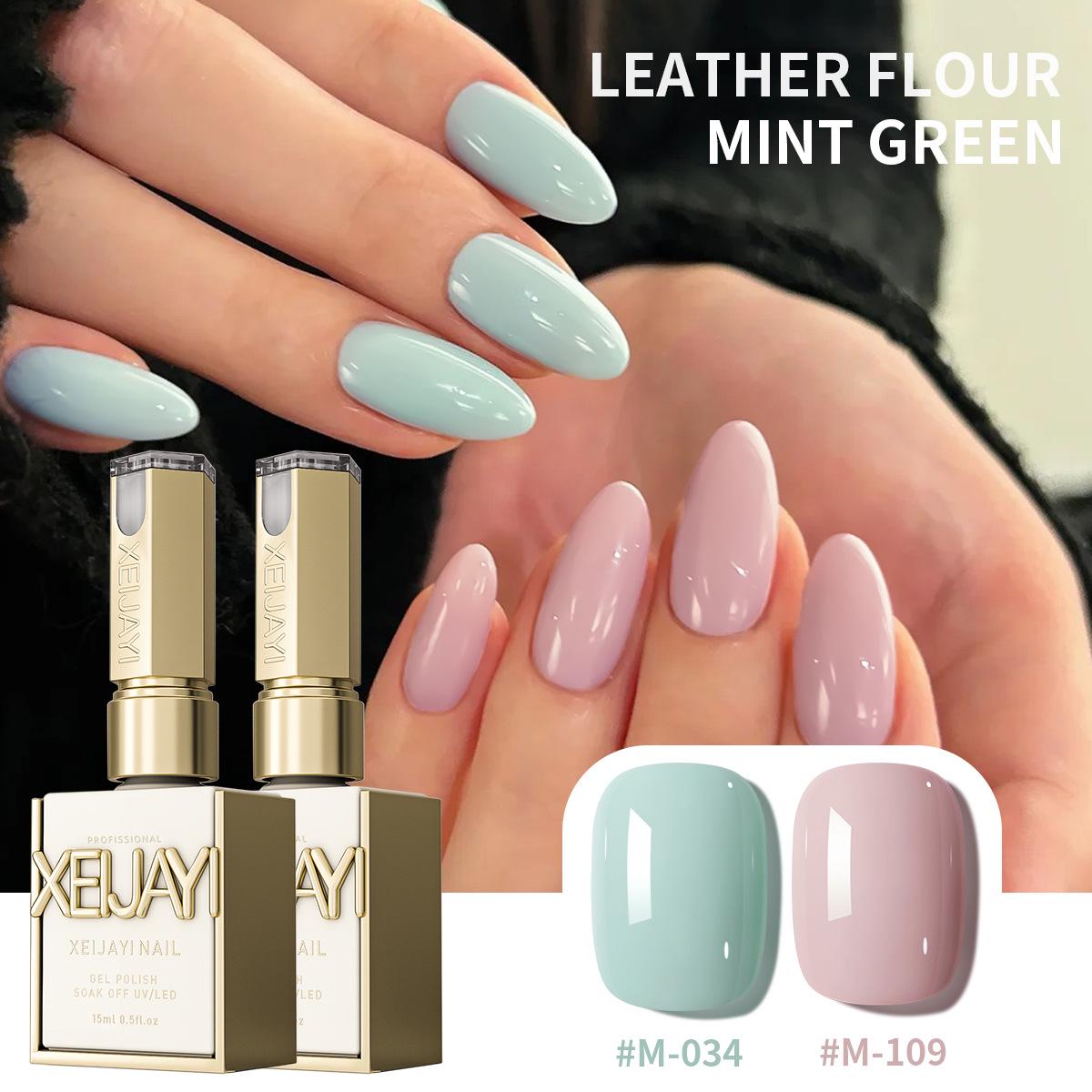 

Mint Milk Green Gel Polish: 2025 Dopamine Candy Color, Nail Salon Light Therapy Gel