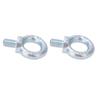 2PCS Lifting Ring Bolts Galvanized Carbon Steel Eyebolts Deep Threaded Lifting Shoulder Eyebolt M20