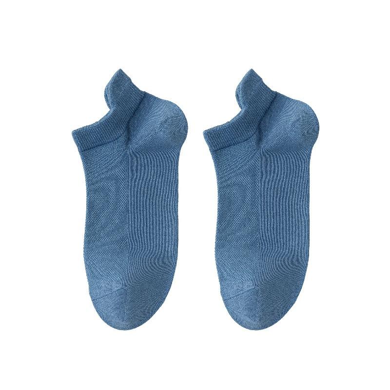 

Men s Summer Cotton Socks - Breathable, Wicking, Sweat-Absorbing, Sporty, Bone-Free, Antibacterial Boat Shoes 1 pair середній синього кольору