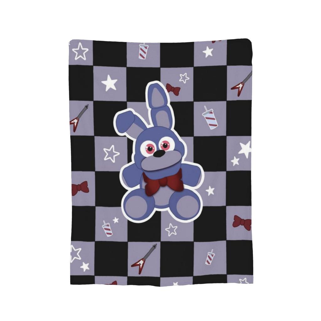 Fnaf Freddys Horror Game Bonnie Blanket Warm Cozy Fluffy Throw Blankets for Sofa 50x60 Inch Multiple Sizes Quilt