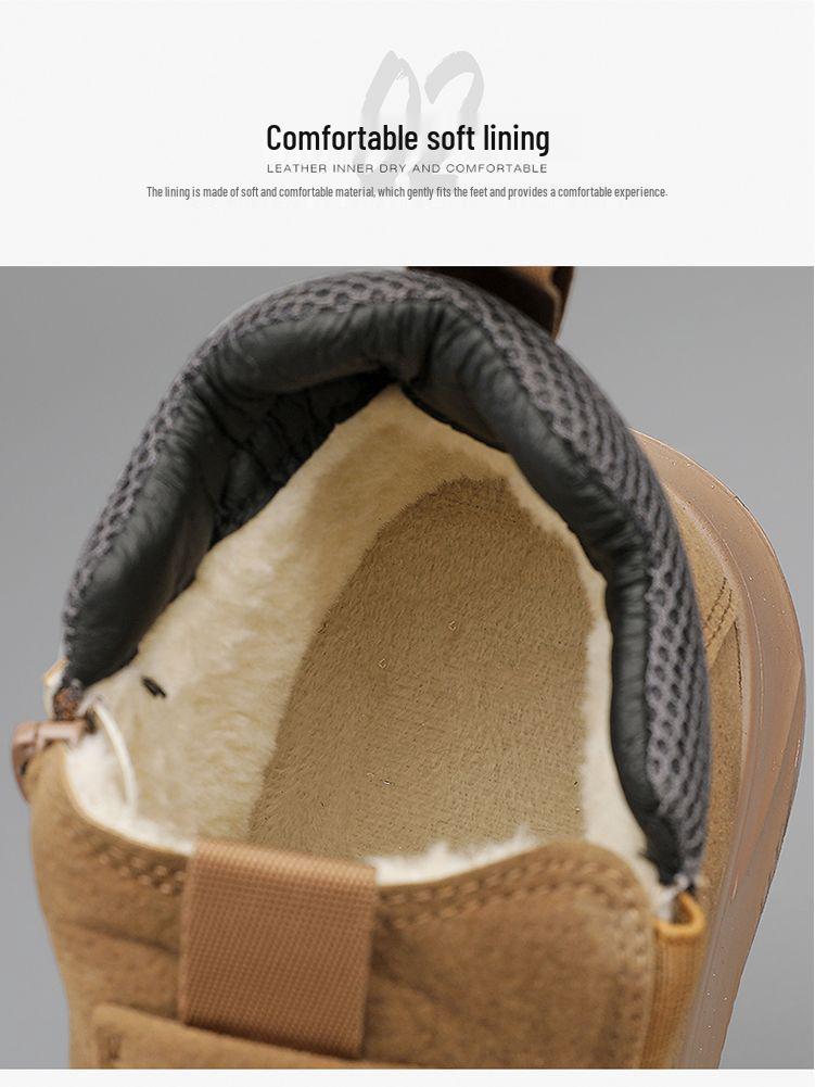 Northeast Men's Winter Snow Boots: Fur-Lined, Non-Slip, Fashionable Sports Shoes