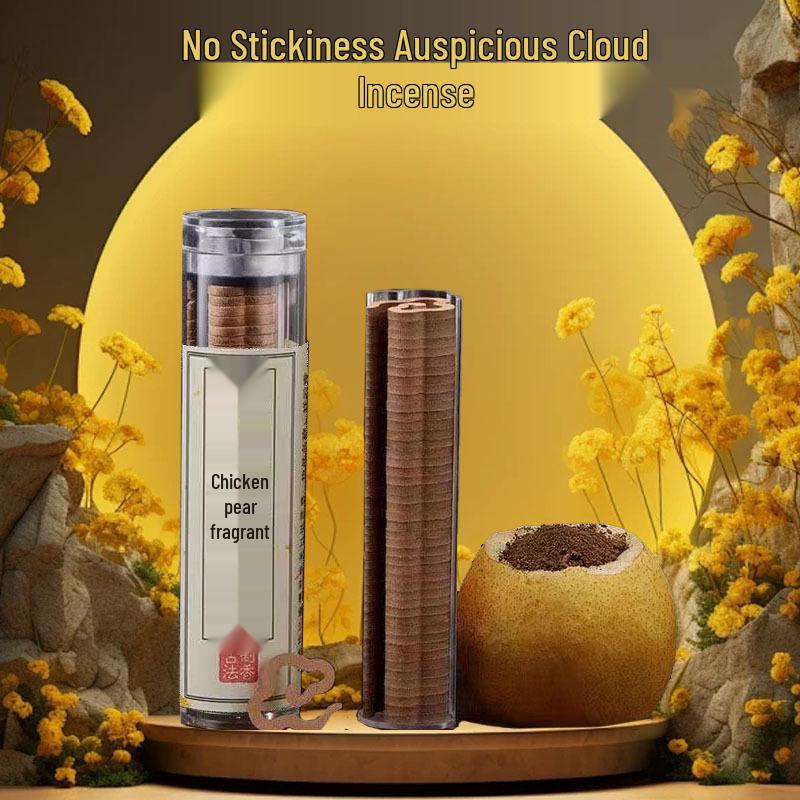 42-Piece Non-Adhesive Auspicious Clouds Incense - Long-Lasting Natural Fragrance for Home Goose Pear Incense