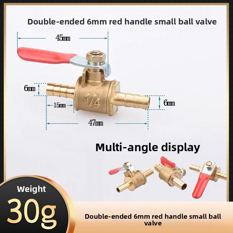 High Quality Brass Ball Valve 6/8/10/12mm Ball Valve High Quality Inline Brass Shut-off Ball Valve