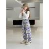 27Home Children's Clothing Summer New Mosquito-Repellent Pants for Babies, Children's All-Over Floral Print Thin Casual Pants for Girls